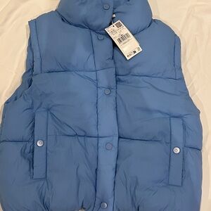 Mango Kids Sky Blue Puffer Vest